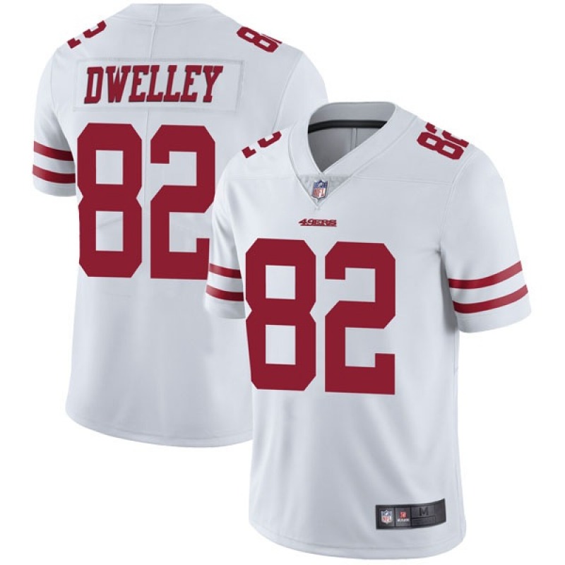 Men's San Francisco 49ers #82 Ross Dwelley White NFL Vapor Untouchable Limited Stitched Jersey